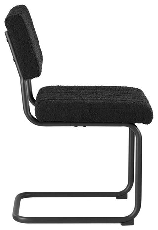 Parity Boucle Dining Side Chairs, Set of 2, Black Black
