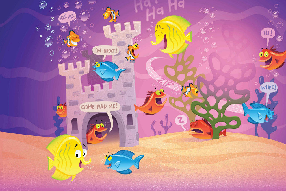"Fishes" Painting Print on Canvas by Curtis