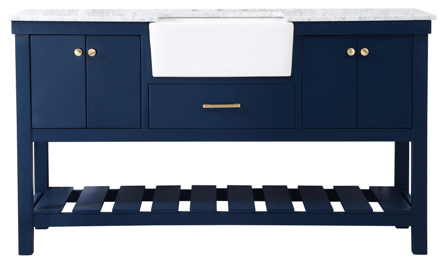 Home Living 22" Farmhouse Blue-Light Bathroom Vanity