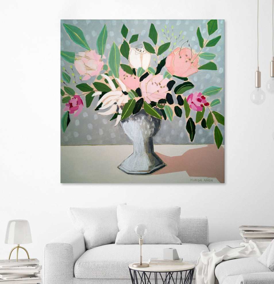 Spring Florals 1 - 54 x 54 by Marisa Anon