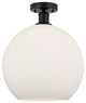 Innovations 616-1F-BK-G121-12 1 Light Semi-Flush Mount, Matte Black