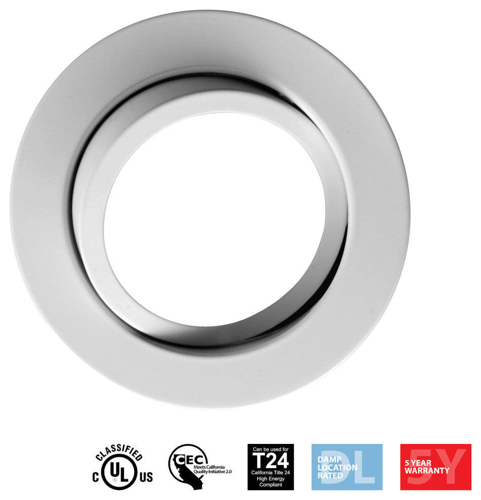 NICOR DLG4-10-120-3K-WH 4" LED Gimbal Downlight Retrofit Kit, 3000K