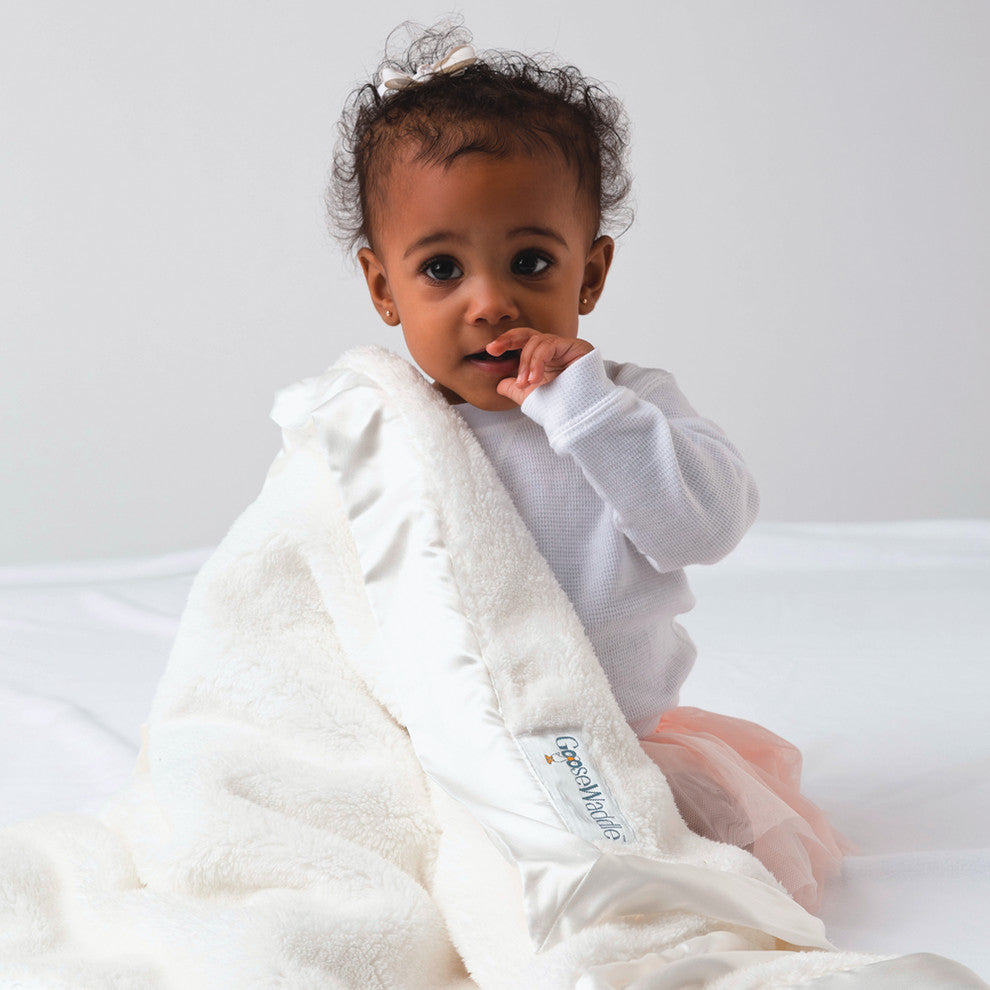 GooseWaddle Luxury Baby Blanket, Blue