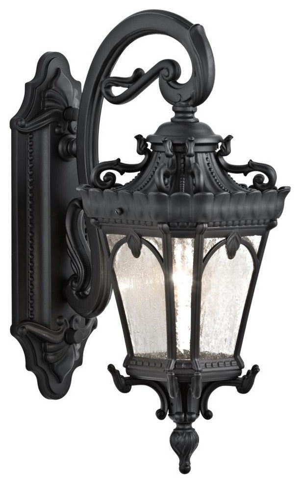 Traditional Tournai Outdoor Wall, Medium, Textured Black