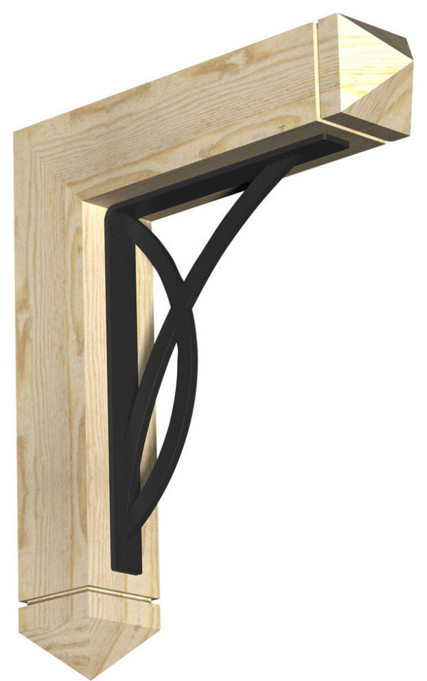 Miller Arts and Crafts Ironcrest Bracket Single Brace, 4"x20"x23", 4" Thick