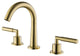 Deck Mounted Dual Handles High-Arc Widespread Bathroom Faucet, Brushed Gold