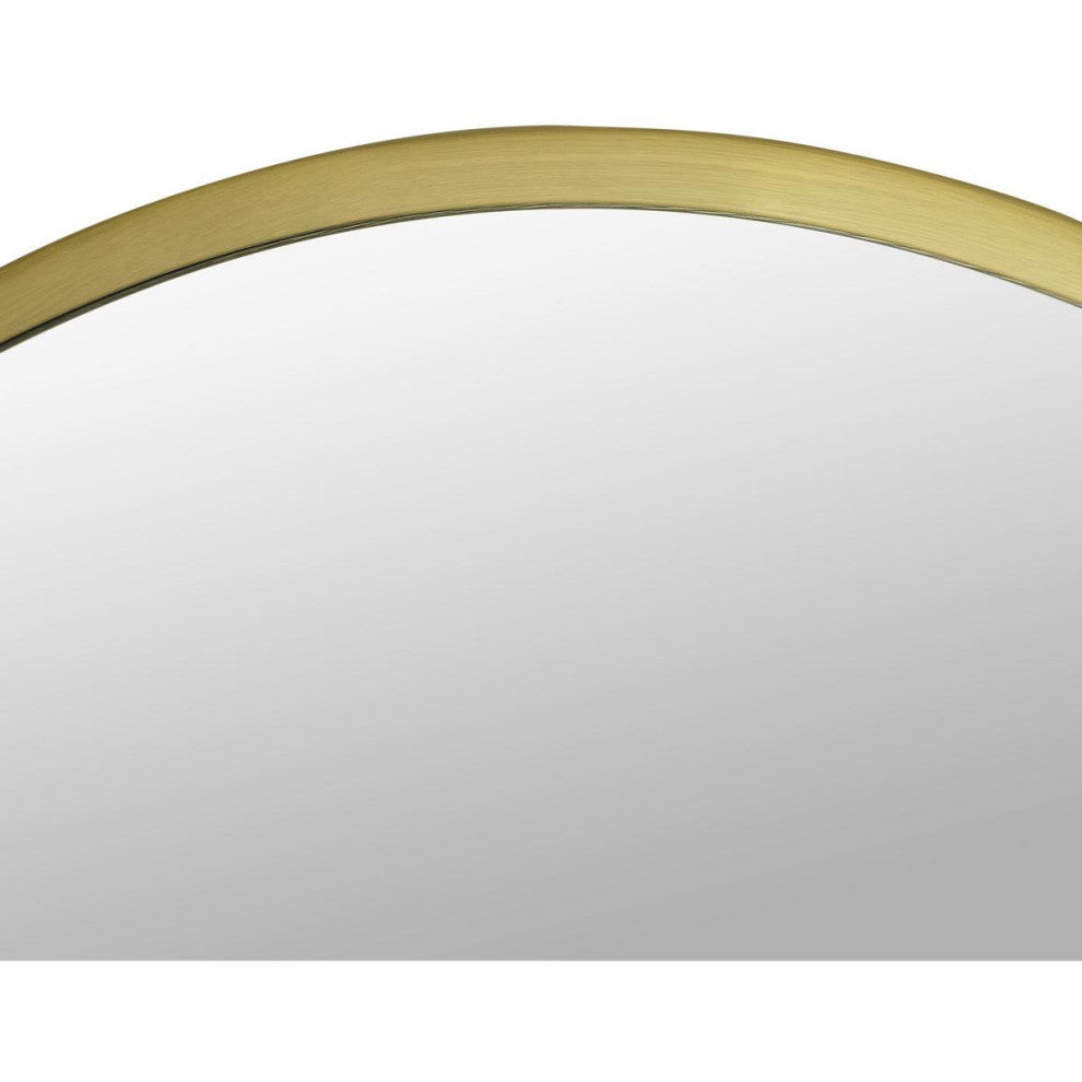 Parga Wall Mirror, Clear and Satin Brass