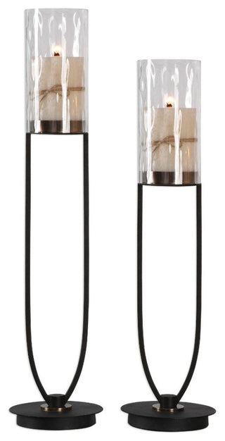 Uttermost Durga Iron Work Candleholders Set of 2