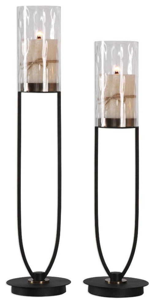 Uttermost Durga Iron Work Candleholders Set of 2