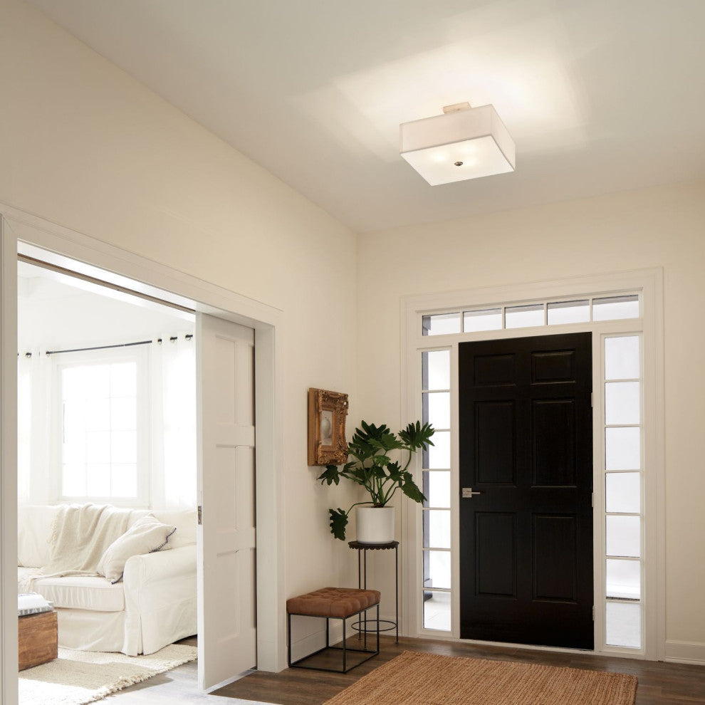 Kichler Shailene 3 Light Semi Flush Light, Brushed Nickel