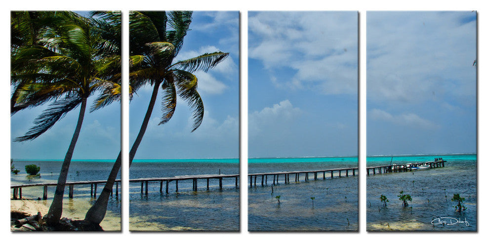 Ready2hangart Chris Doherty 'Maya Coast' 4-piece Canvas Wall Art