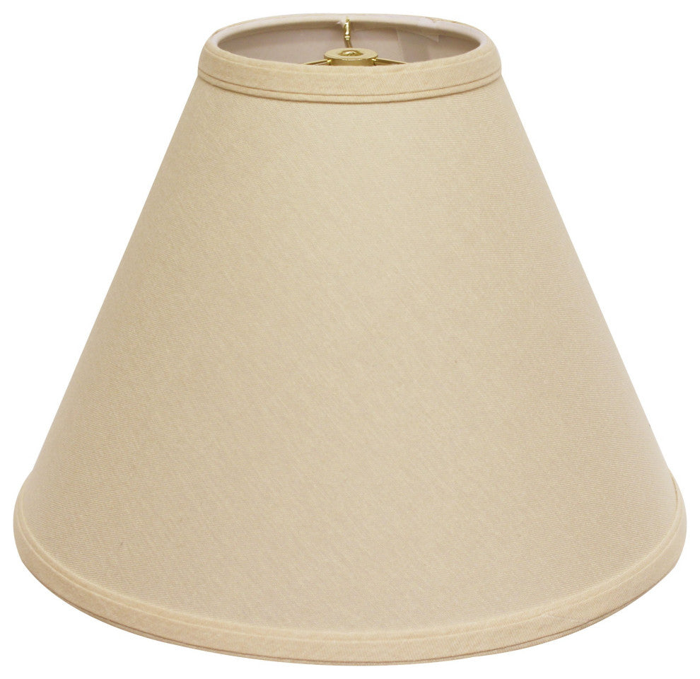 17" Parchment Biege Deep Cone Slanted Linen Lampshade