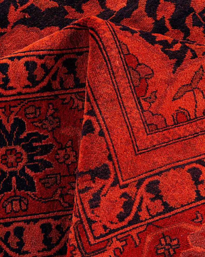 Vibrance, One-of-a-Kind Hand-Knotted Area Rug Red, 8'1"x10'5"