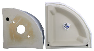 Dual Flush Corner Toilet Tank White Sheffield Grade A Vitreous China