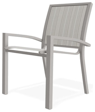 Kendall Sling Stackable Outdoor Dining Chair, Harbor/Warm Gray