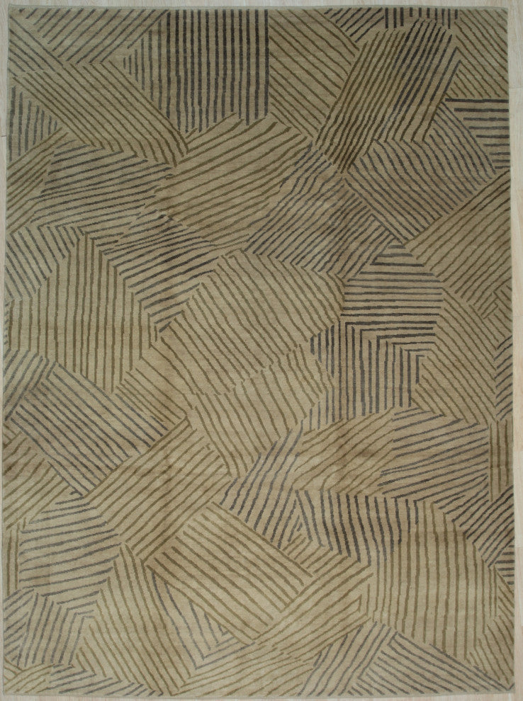 Gold Transitional Modern Ningxia Area Rug