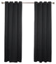 Solid Grommet Top Thermal Insulated Blackout Curtains, Black, 72"