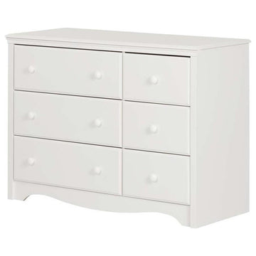 South Shore Angel 6 Drawer Changing Table Dresser in Pure White