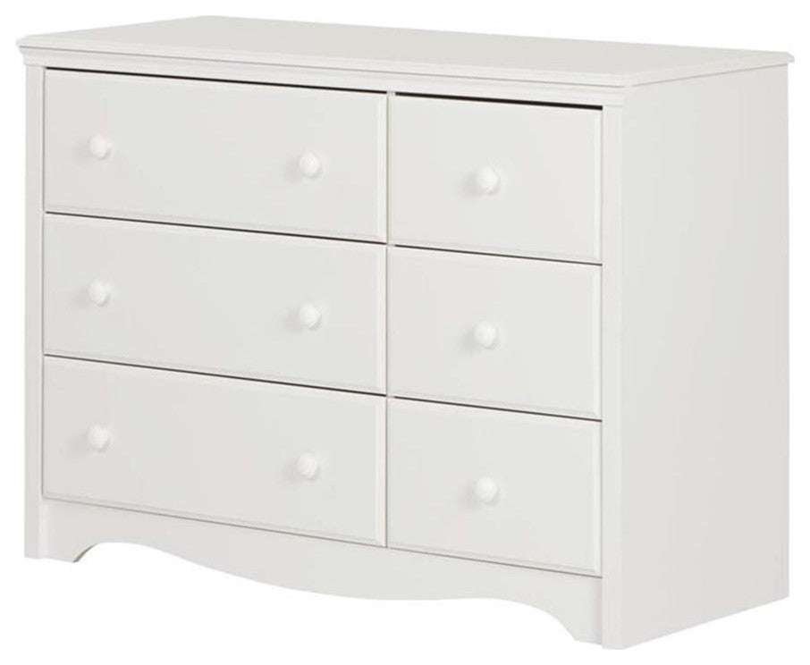 South Shore Angel 6 Drawer Changing Table Dresser in Pure White