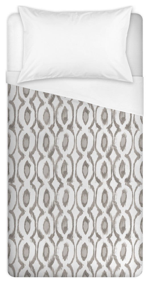 Taupe Cat Eye Twin Brushed Poly Duvet