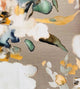 Maya De Aqua Floral Multi Color Luxury Throw Pillow, 22"x22"