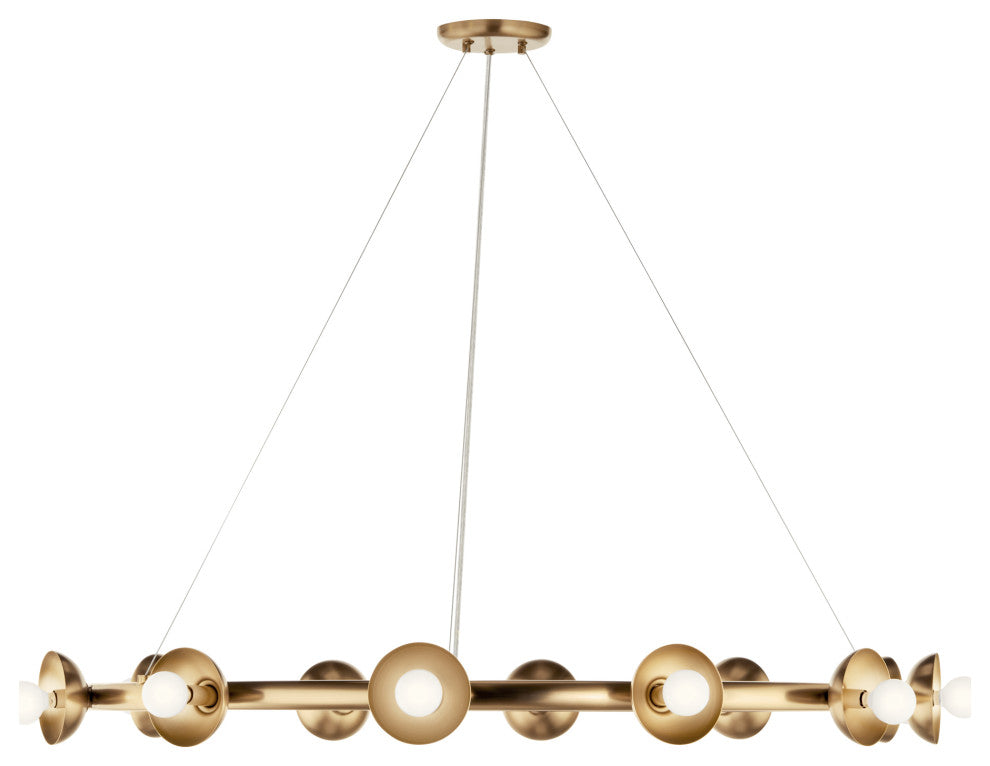 Palta 42" 12 Light Chandelier, Champagne Bronze