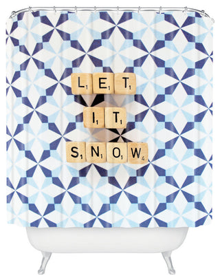 Deny Designs Happee Monkee Let It Snow Shower Curtain