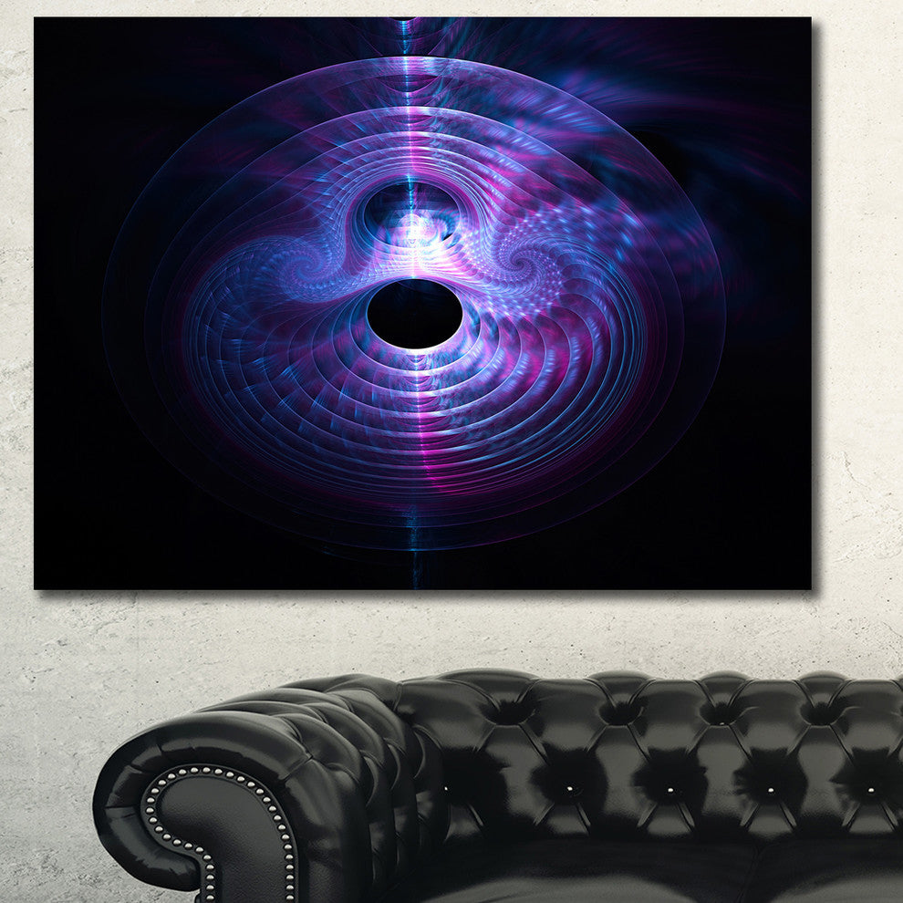 Bright Blue Magical Lights, Abstract Art on Canvas, 40x30