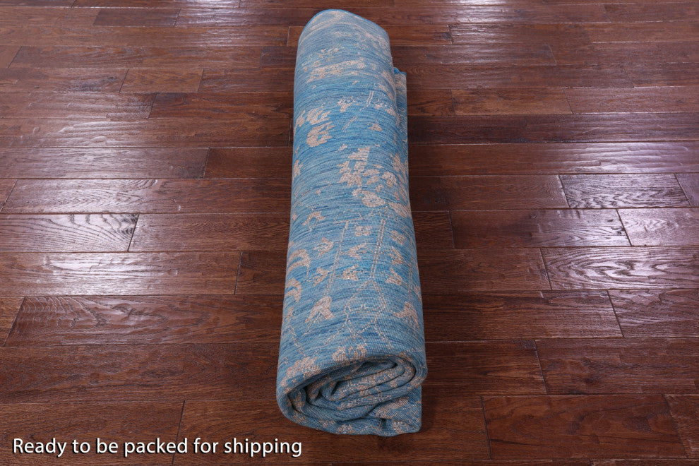 8' Round Wool & Silk Persian Hand-Knotted Rug - Q15564