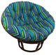 48" Patterned Outdoor Papasan Cushion, Fits 46" Papasan Frame, Pike Azure