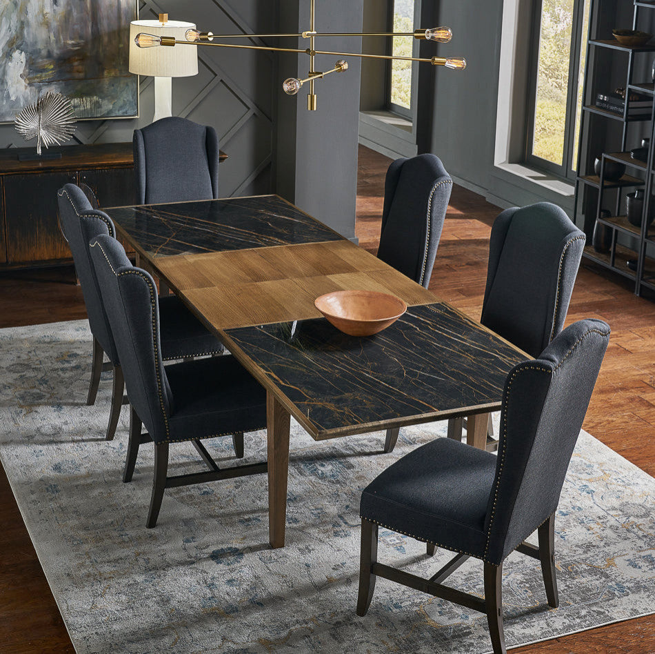 Butterfly Brown Extendable Dining Table Seats 10 People