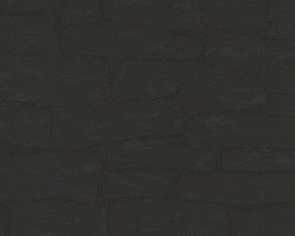 B&W 3, Black and White Look Black Wallpaper Roll, Modern Wall Decor Accent