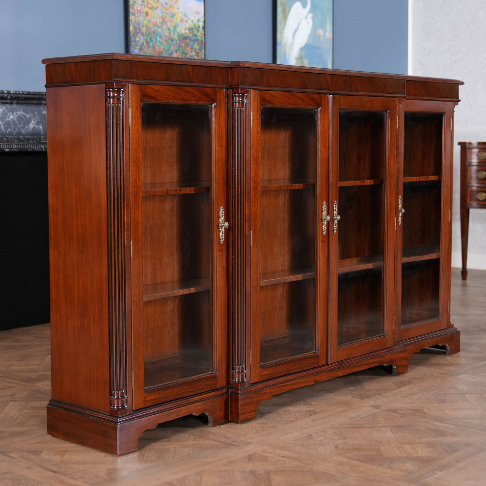 4-Door Mahogany Bookcase