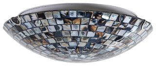 Chloe Lighting Crown Mosaic-Style 2-Light Ceiling-Flush Fixture 12" Wide