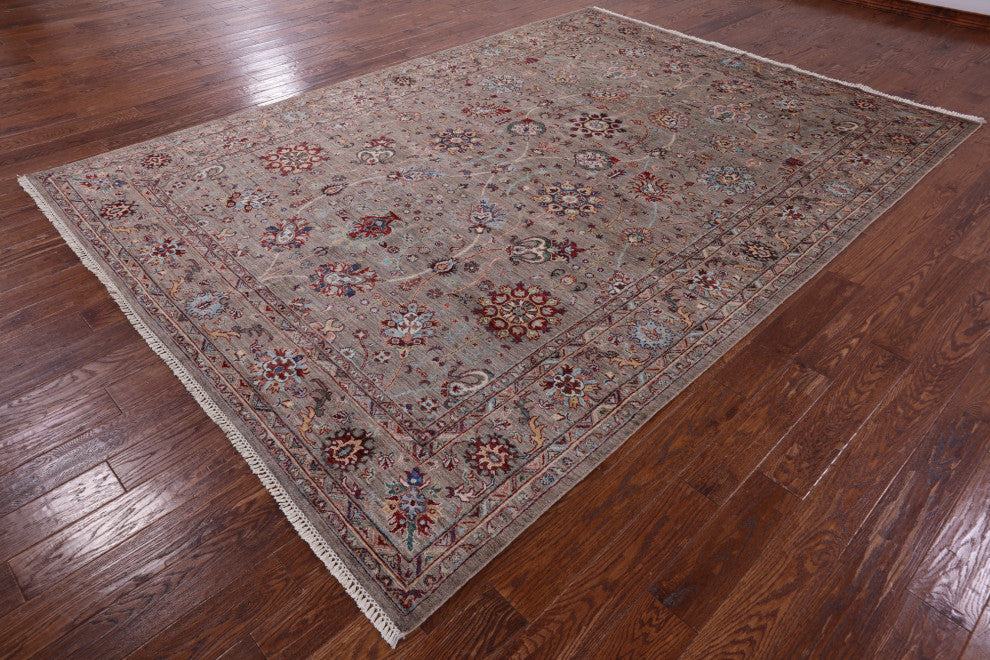 Persian Tabriz Handmade Wool Rug 8' 2" X 11' 6" Q10112