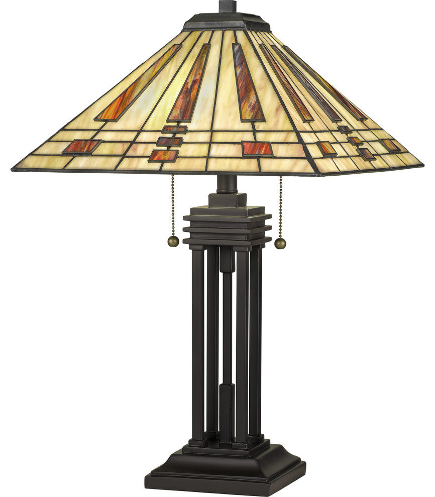 Stevie 2-Light Table Lamp, Western Bronze