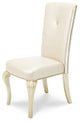 AICO Michael Amini Hollywood Loft Side Chair, Pearl, Set of 2