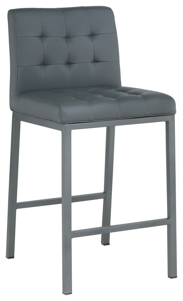 2-set Foam Modern Design Dining Chair, Metal Legs, Grey