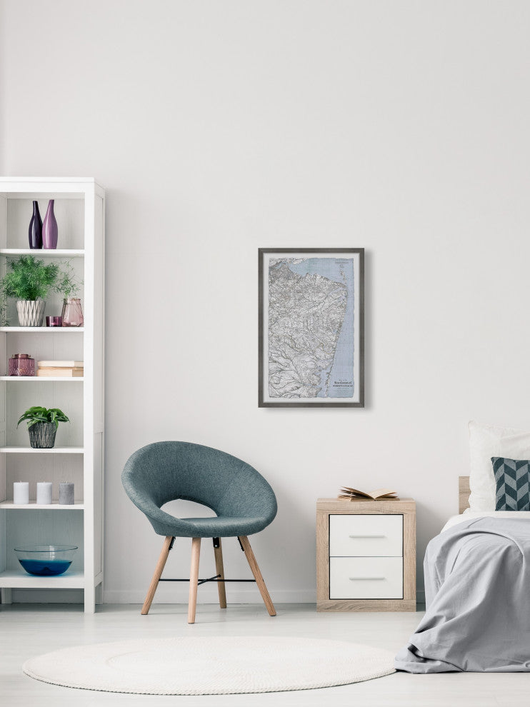 "Blue Top View" Framed Painting Print, 20x30