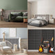 38"x 11.5" Upholstered Wall Mounted Headboard Panels, 12 PCs, Grey