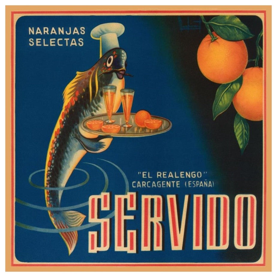 "Servido Selected Oranges" Digital Paper Print by Retrolabel, 18"x18"