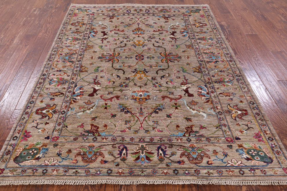 Persian Tabriz Hand Knotted Wool Rug 5' 8" X 7' 5" Q8337