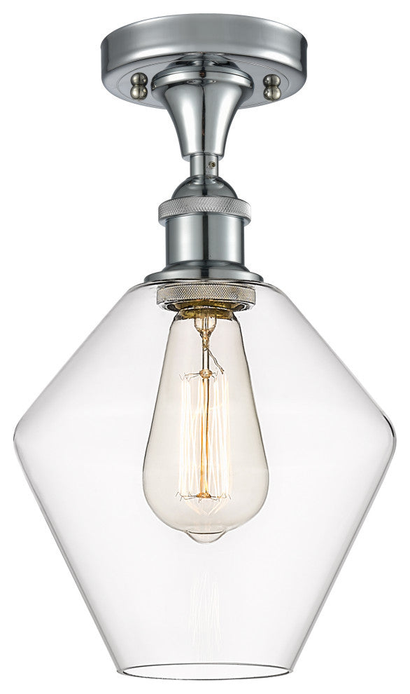 Innovations 516-1C-PC-G652-8-LED 1-Light Semi-Flush Mount, Polished Chrome