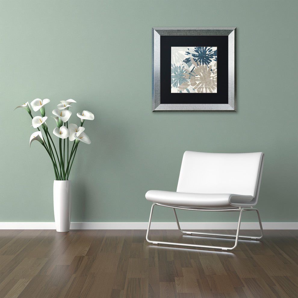 Color Bakery 'Beach Curry IV' Matted Framed Art, Silver Frame, Black Mat, 11x11