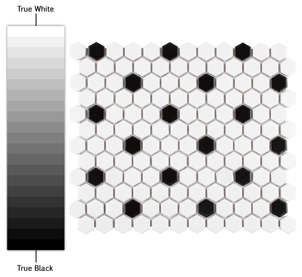 Madison 1" Hex Porcelain Floor and Wall Tile, Pallet