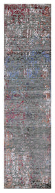 Runner Abstract Handmade Wool and Silk Rug 2' 7" X 9' 11" Q9269