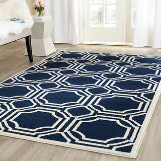 Amherst Amt411P, Navy/Ivory, 6'0" X 9'0"