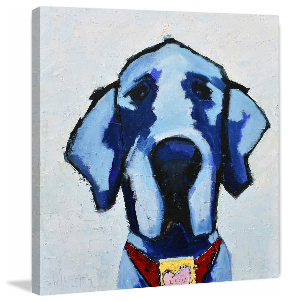 "Luv" Painting Print on Wrapped Canvas, 18"x18"