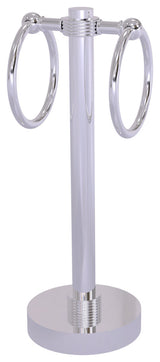 Vanity Top 2 Towel Ring with Groovy Accents, Polished Chrome