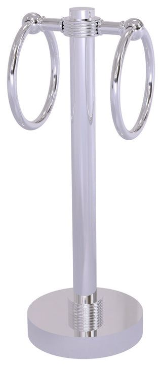 Vanity Top 2 Towel Ring with Groovy Accents, Polished Chrome